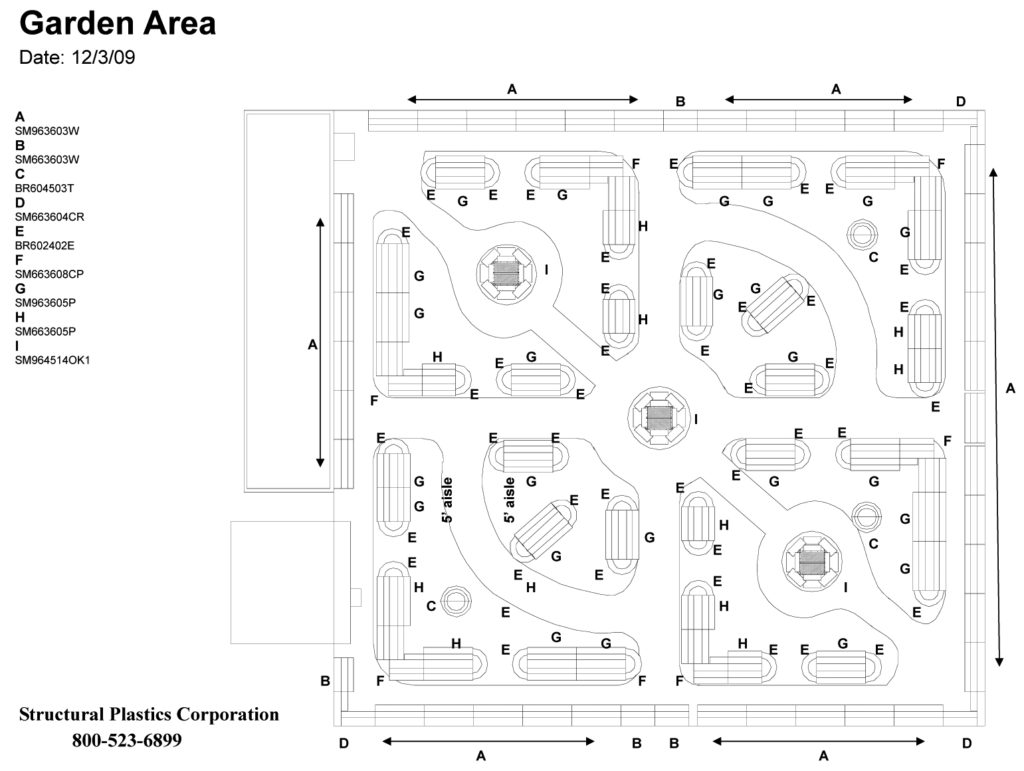 Planning schematic for Fantastic Gardens.