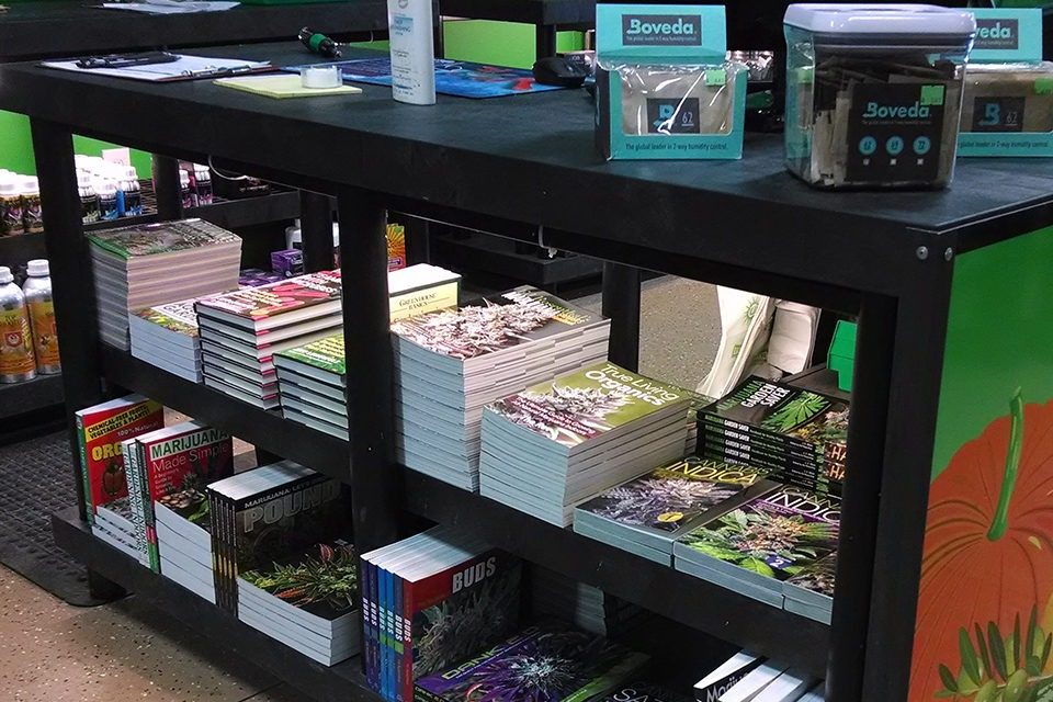 books on plastic display stand