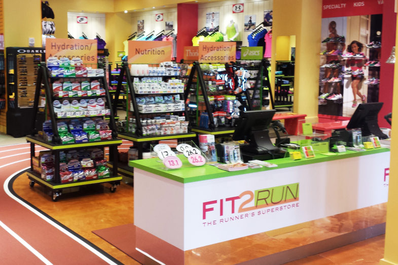 Health and fitness displays at Fit2Run